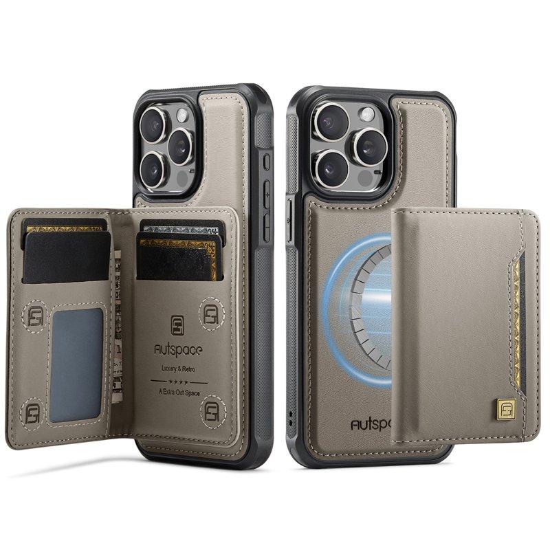 AUTSPACE iPhone 14 Pro Max Fodral KonstLäder - Grå