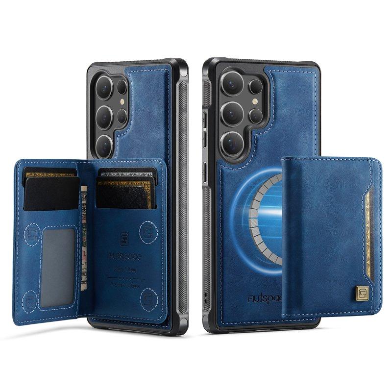 AUTSPACE Samsung Galaxy S25 Ultra Fodral KonstLäder - Blå