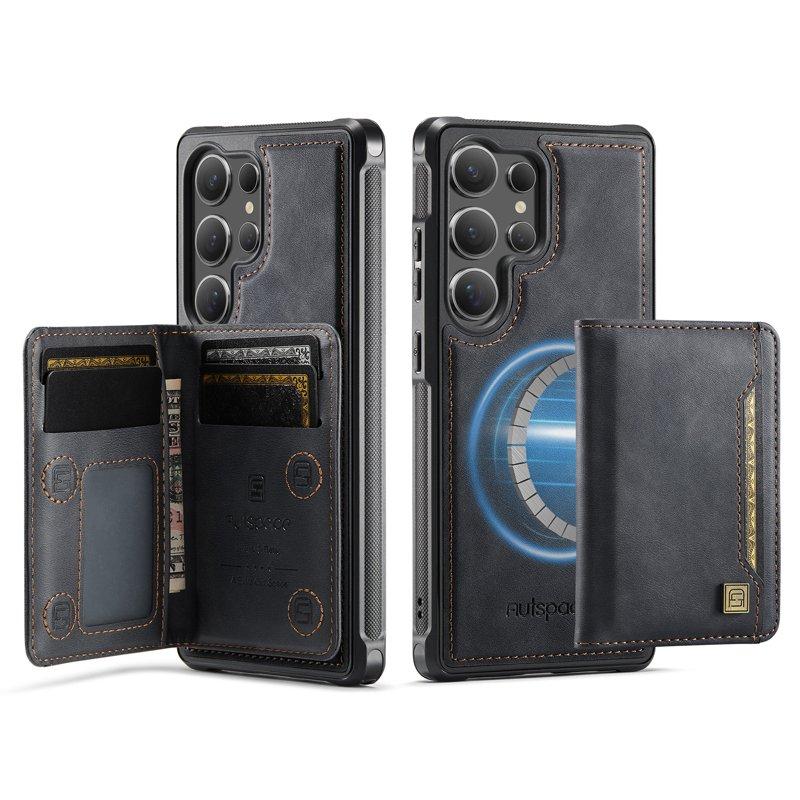 AUTSPACE Samsung Galaxy S25 Ultra Fodral KonstLäder - Svart