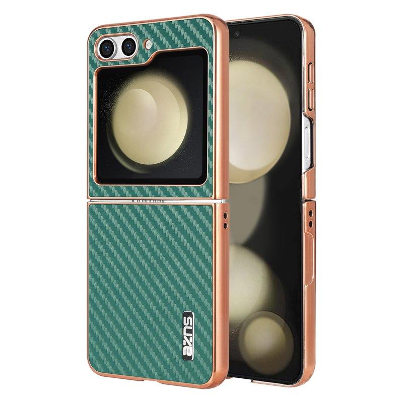 AZNS Samsung Galaxy Z Flip5 Fodral - Electroplating PU+PC - Grön