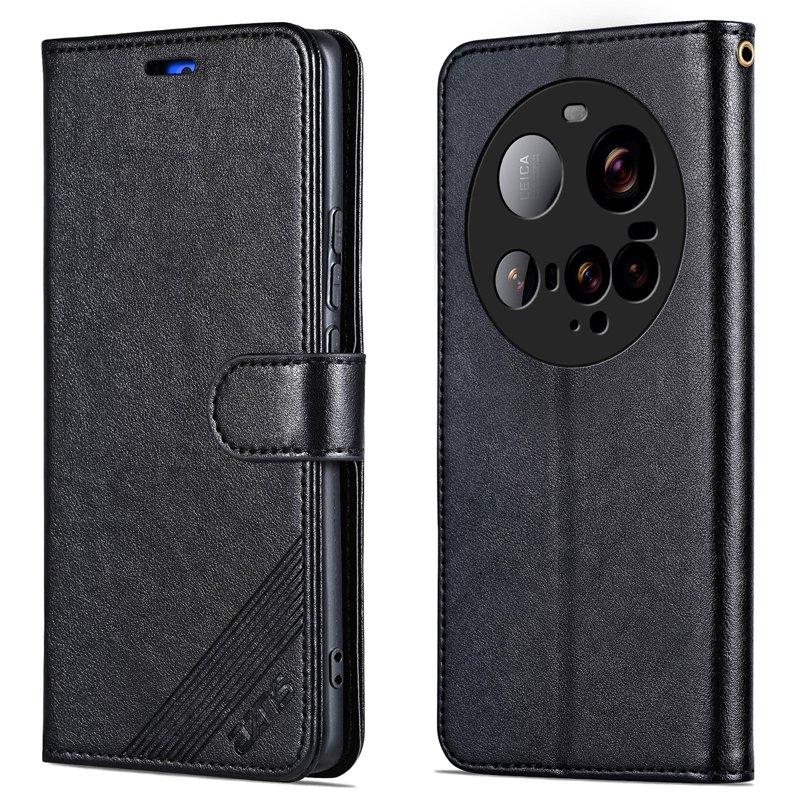 AZNS Xiaomi 15 Ultra Plånboksfodral Anti-Scratch Konstläder - Svart