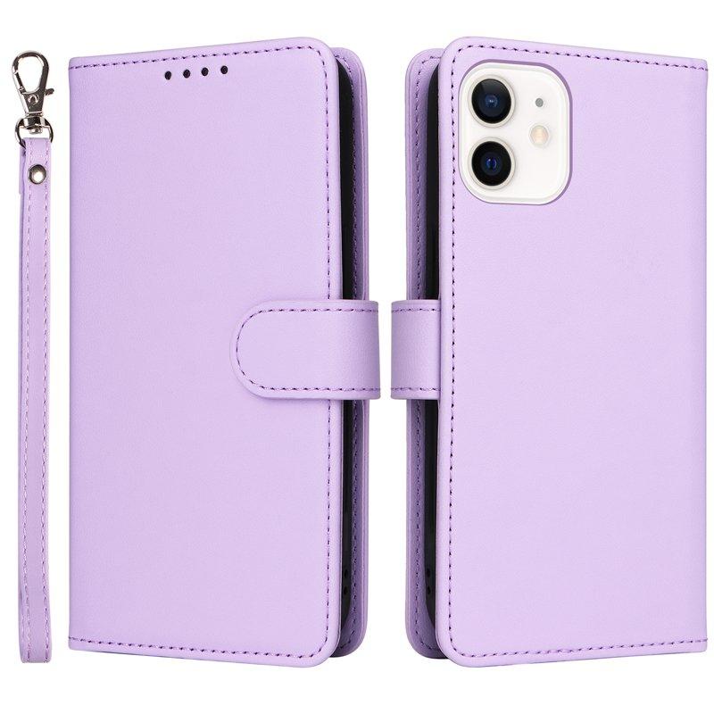 BETOPNICE iPhone 12 mini Plånboksfodral - Avtagbart Konstläder - Lila