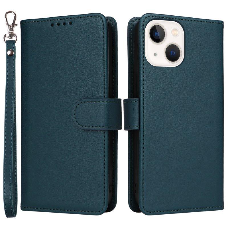 BETOPNICE iPhone 14 Plånboksfodral Magnetiskt Detachable Konstläder - Blå