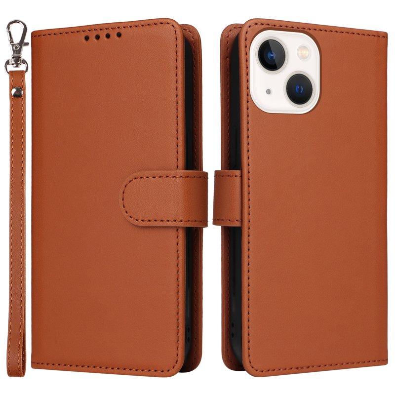BETOPNICE iPhone 14 Plus Plånboksfodral - Avtagbart Konstläder - Brun