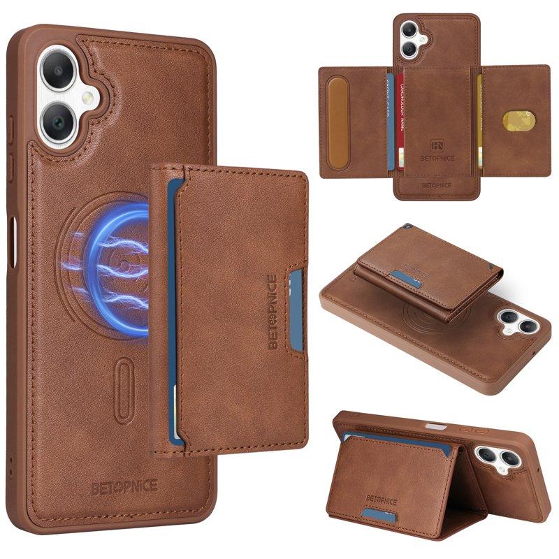 BETOPNICE Samsung Galaxy A06 Fodral KonstLäder - Brun