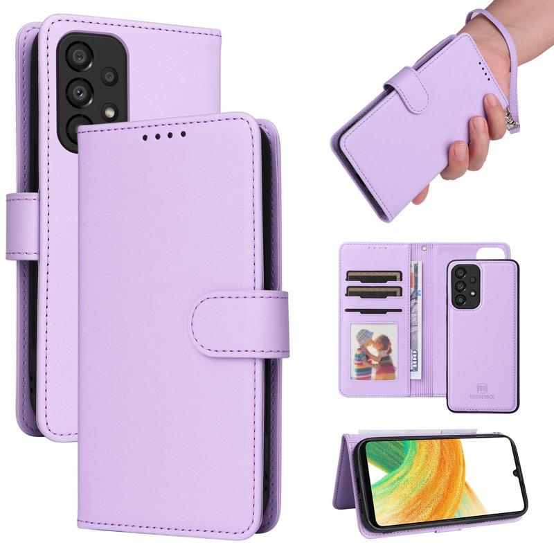BETOPNICE Samsung Galaxy A33 5G Plånboksfodral - Detachable Konstläder- Lila