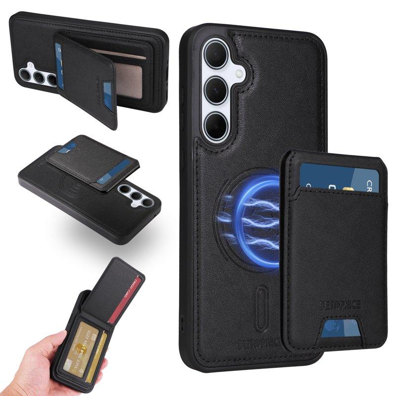 BETOPNICE Samsung Galaxy A35 5G Fodral KonstLäder - Svart