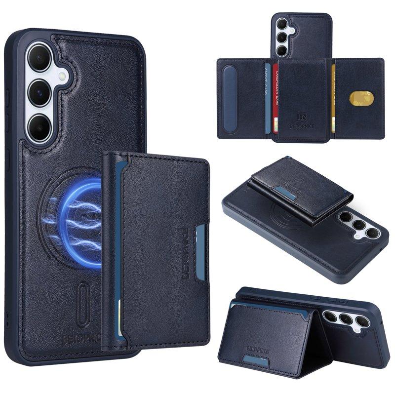 BETOPNICE Samsung Galaxy A55 5G Fodral KonstLäder - Blå