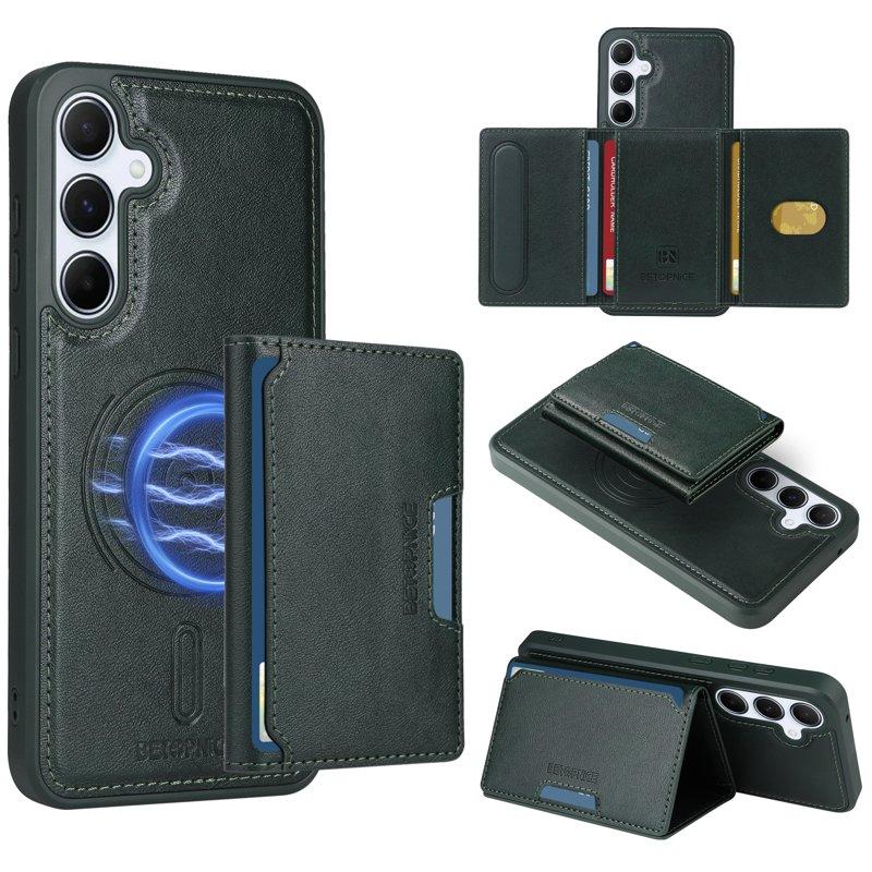 BETOPNICE Samsung Galaxy A55 5G Fodral KonstLäder - Grön