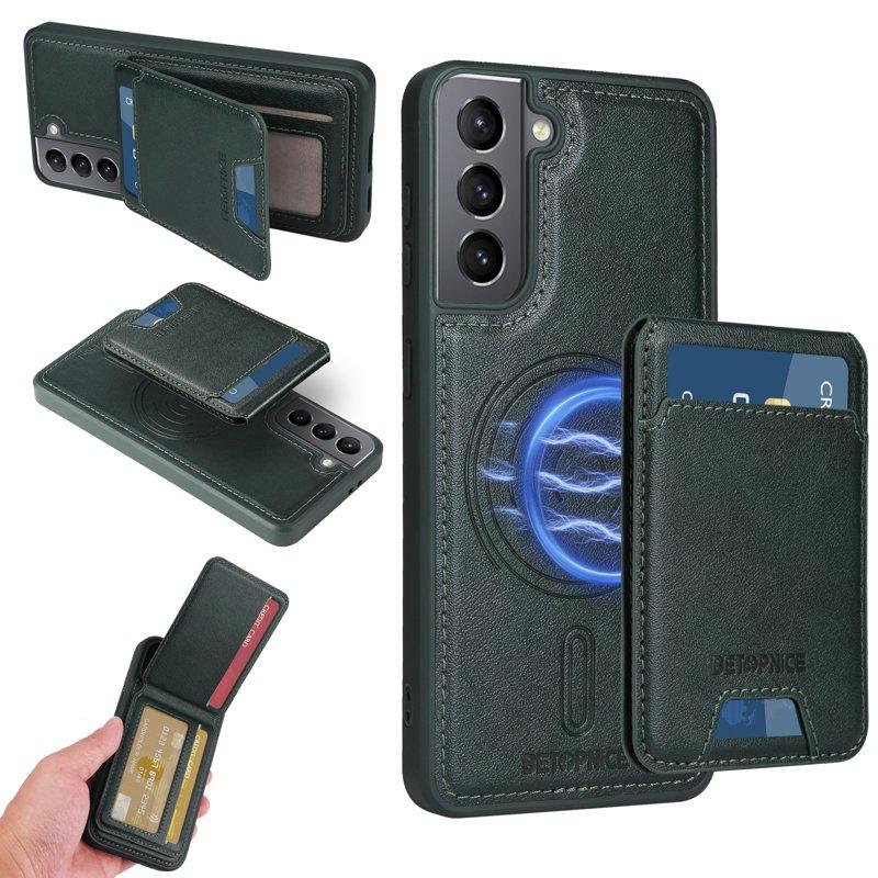 BETOPNICE Samsung Galaxy S21 4G Fodral KonstLäder - Grön