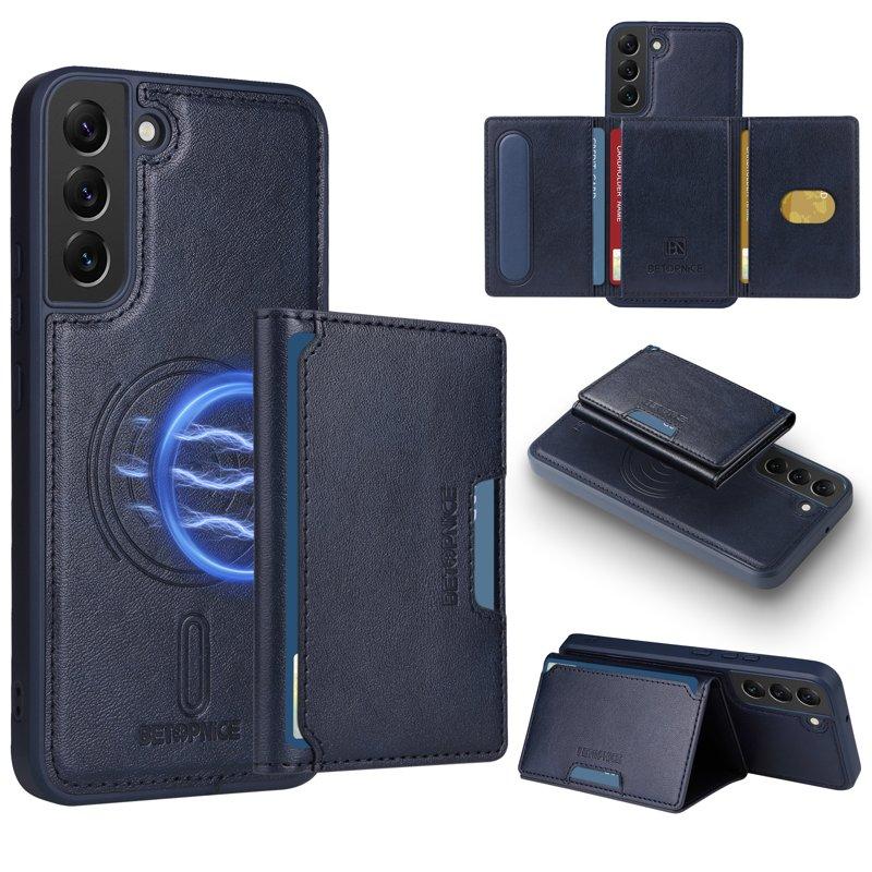 BETOPNICE Samsung Galaxy S22+ Fodral KonstLäder - Blå