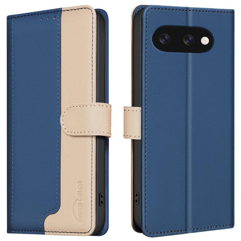 BINFEN COLOR BF33 för Google Pixel 9a Plånboksfodral Konstläder - Blå
