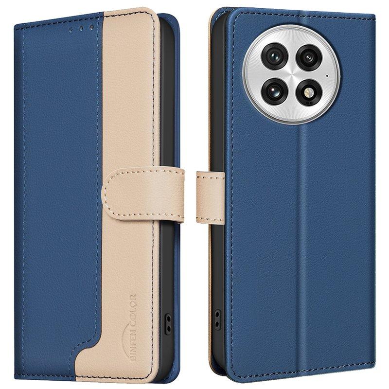 BINFEN COLOR BF33 för OnePlus 13 Plånboksfodral Konstläder - Blå