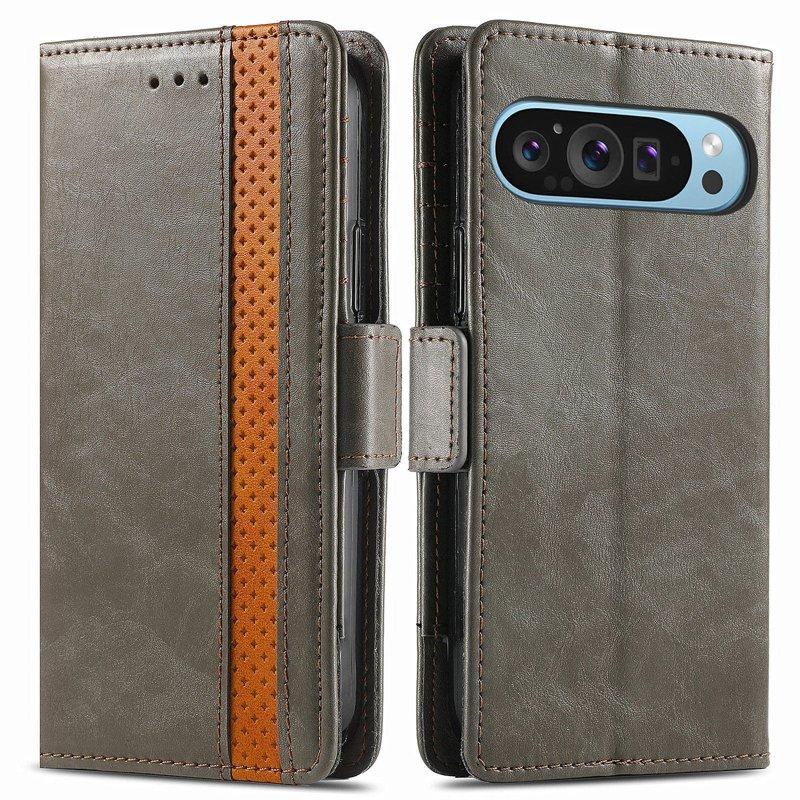 CASENEO Google Pixel 10 Pro Fodral PU Läder - Grå | 2353 | AlltMobil