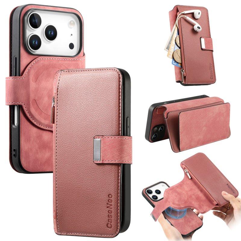 CASENEO MW-02 iPhone 17 Pro Plånboksfodral Konstläder - Rosa (Rosa) | 2353 | AlltMobil