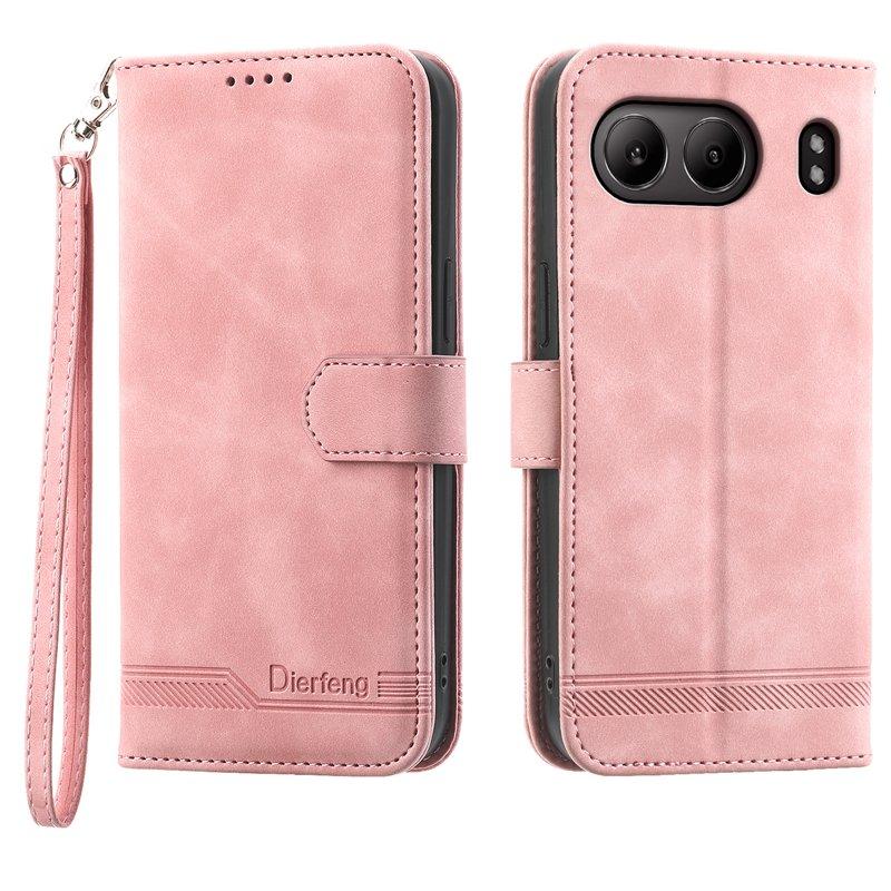 DIERFENG DF-03 för OnePlus Nord 4 Plånboksfodral Konstläder - Rosa