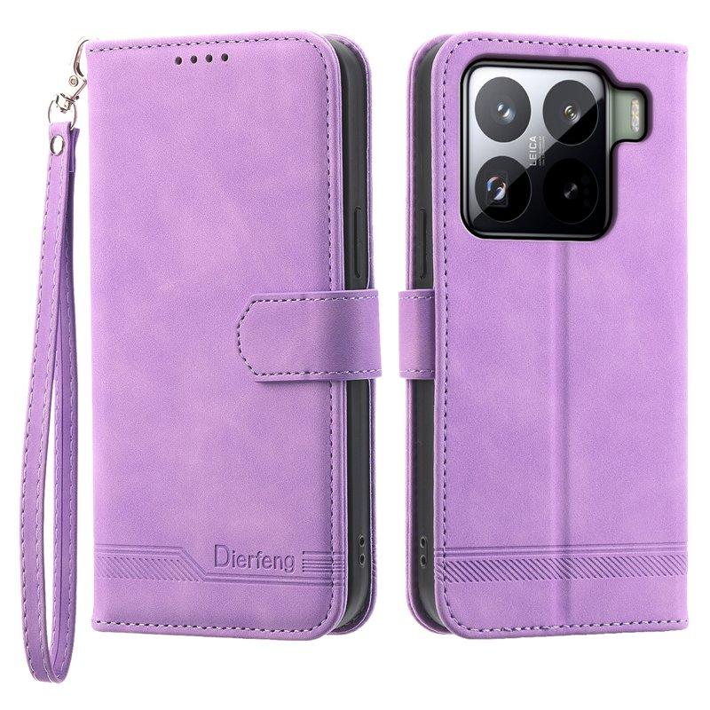 DIERFENG DF-03 för Xiaomi 15 Pro Plånboksfodral Konstläder - Lila