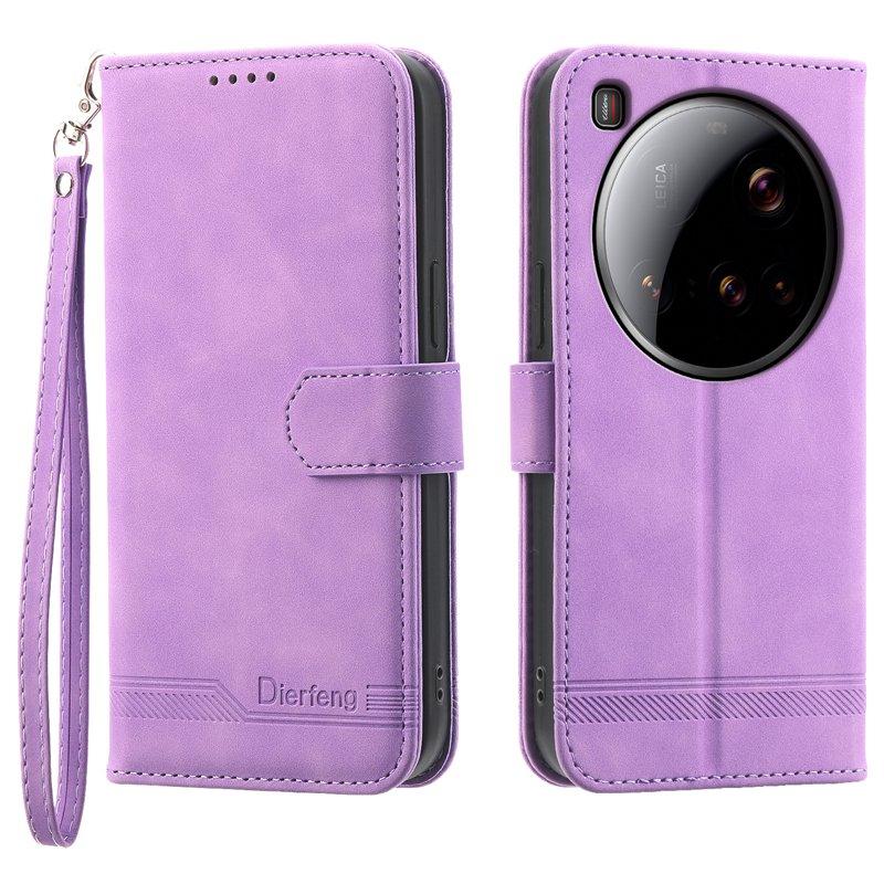 DIERFENG DF-03 för Xiaomi 15 Ultra Plånboksfodral Konstläder - Lila