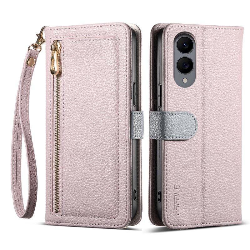 ESEBLE E11 Samsung Galaxy S25 Edge Plånboksfodral Konstläder - Lila