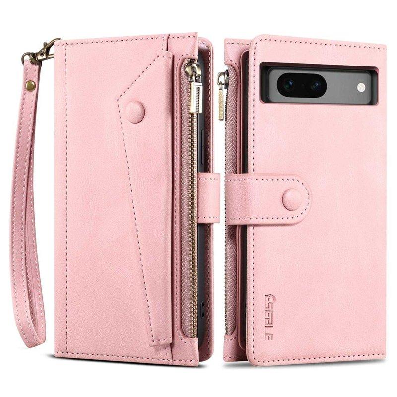 ESEBLE Star Series Plånboksfodral för Google Pixel 7a - Konstläder - Roséguld