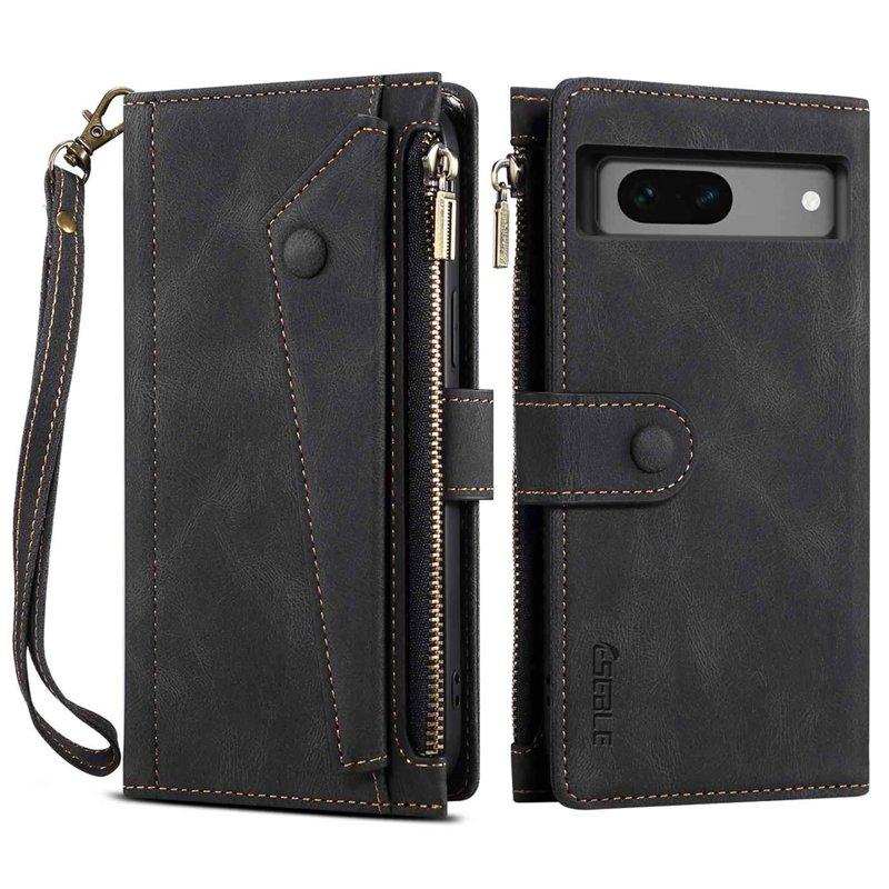 ESEBLE Star Series Plånboksfodral för Google Pixel 7a - Konstläder - Svart