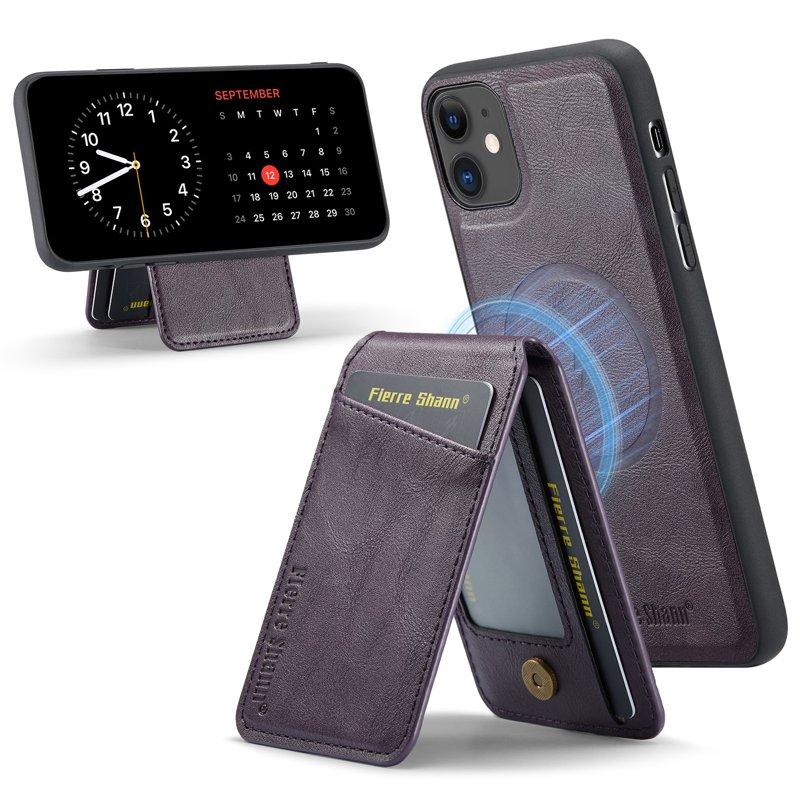 FIERRE SHANN 025 Fodral för iPhone 11 KonstLäder - Lila