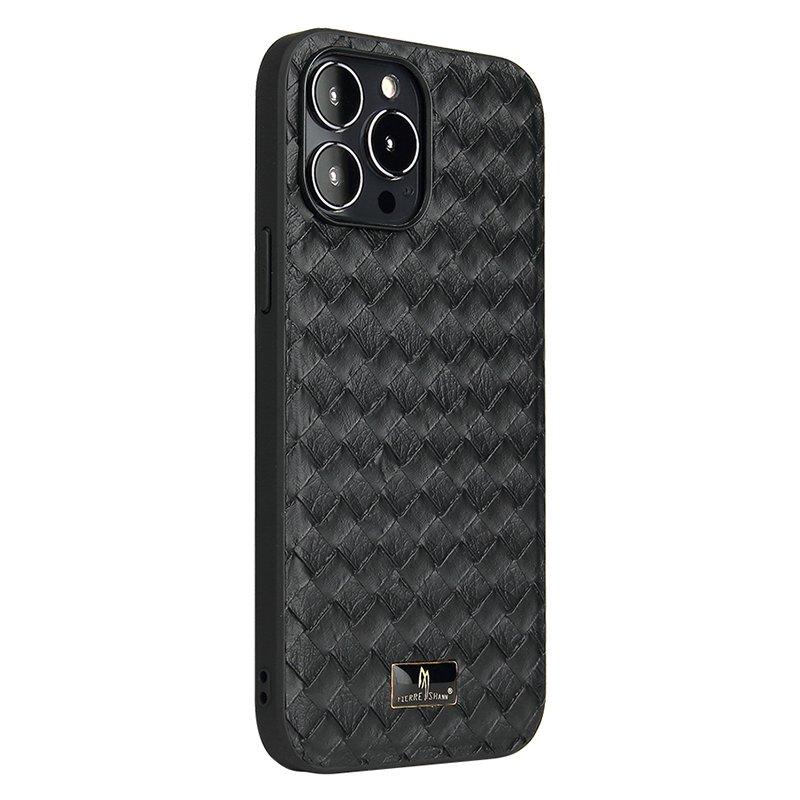 FIERRE SHANN för iPhone 15 Pro Fodral KonstLäder - Vit