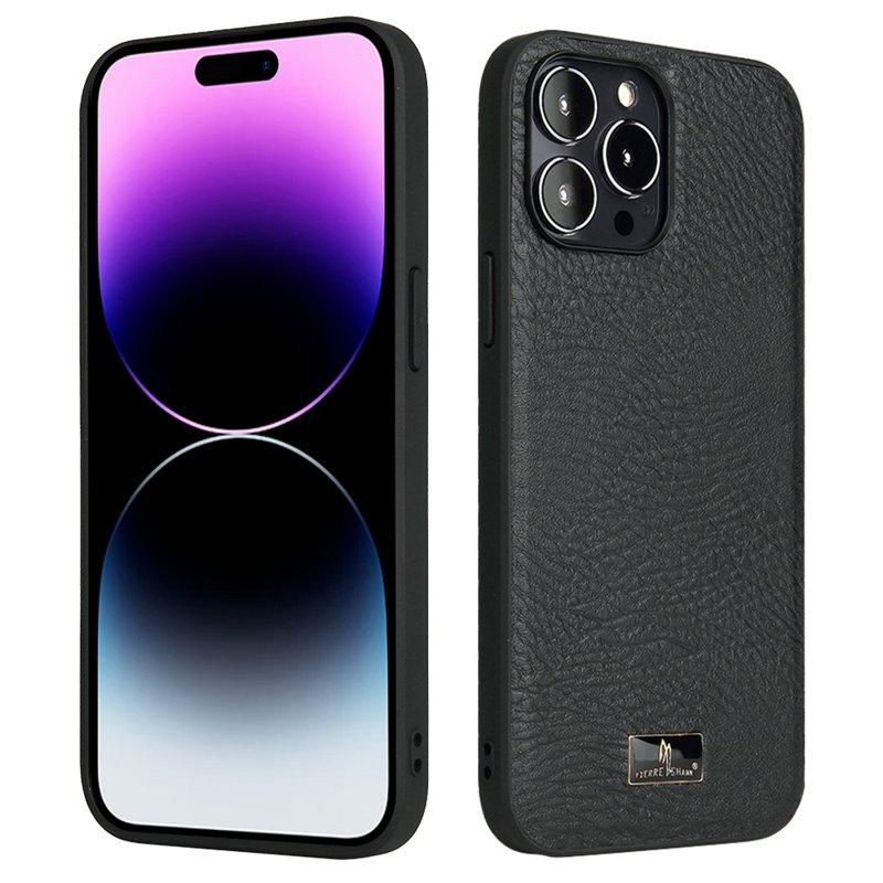 FIERRE SHANN iPhone 14 Pro Max Fodral KonstLäder - Elefantmönster