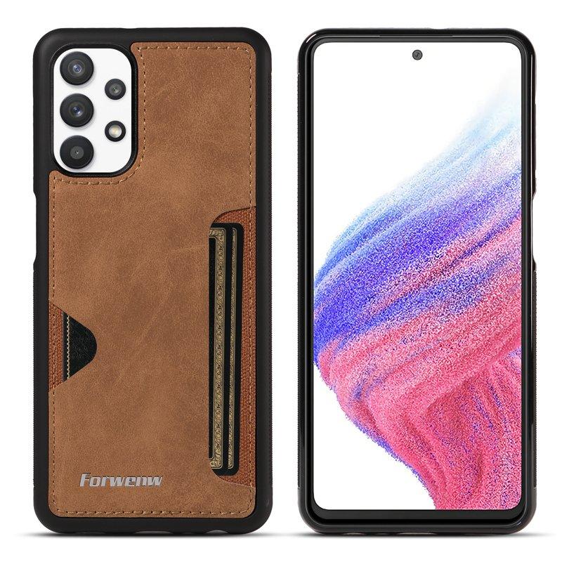FORWENW F5 Series Samsung Galaxy A53 5G Fodral KonstLäder - Brun