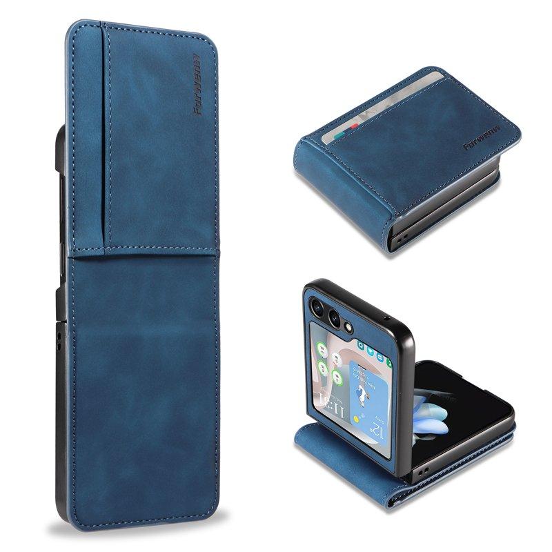 FORWENW Fantasy Series Samsung Galaxy Z Flip5 Konstläder Plånboksfodral - Blå