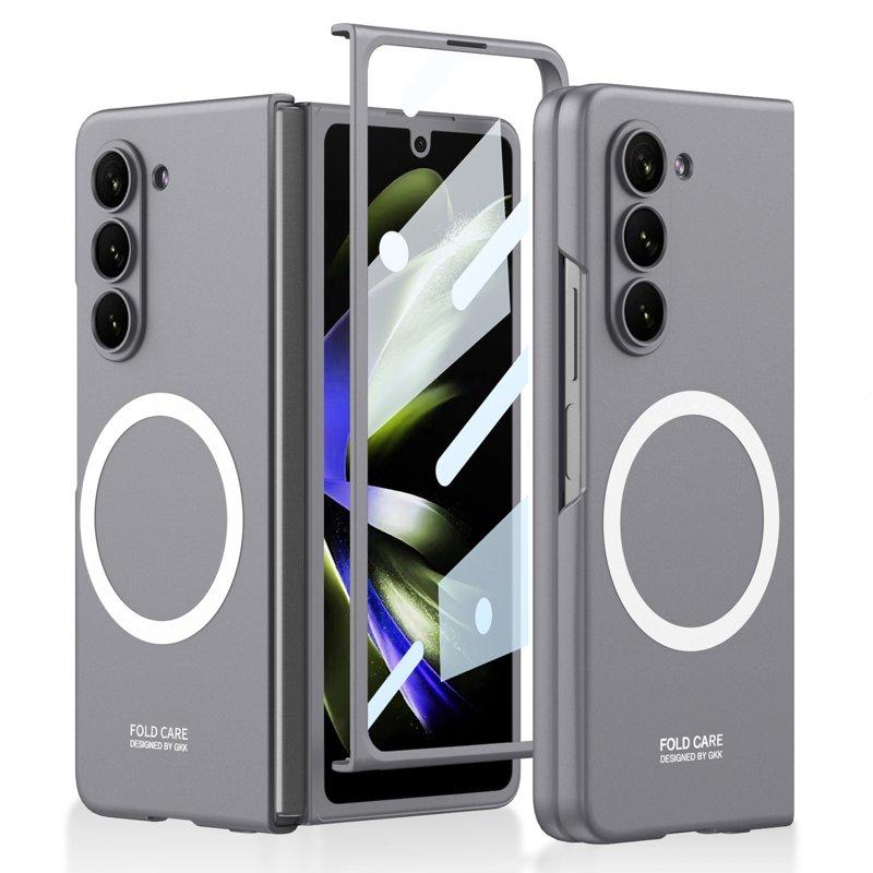 GKK Fodral för Samsung Galaxy Z Fold5 Slim - Hård PC - Grå