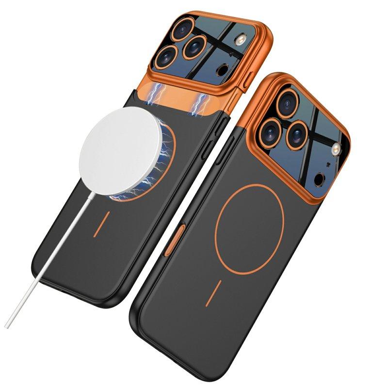 GKK iPhone 17 Pro Max Fodral Detachable Camera - Orange / Black
