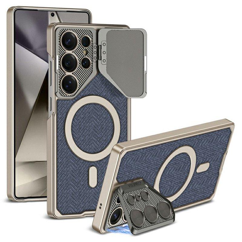 GKK Samsung Galaxy S23 Ultra Fodral KonstLäder - Blå