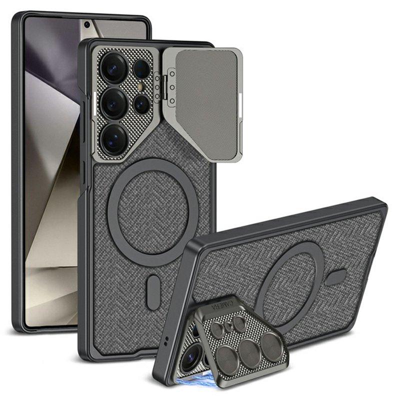 GKK Samsung Galaxy S23 Ultra Fodral KonstLäder - Grå