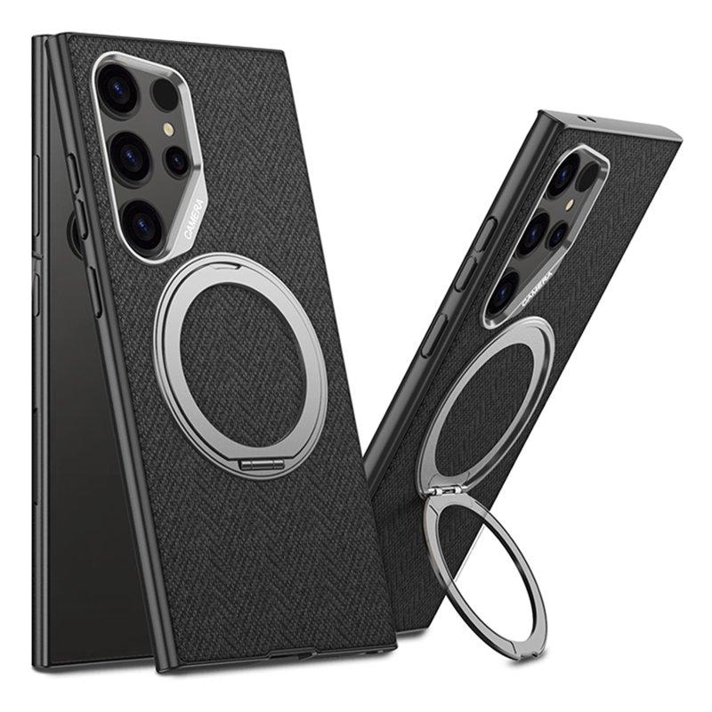 GKK Samsung Galaxy S23 Ultra Fodral - PC + TPU + Cloth - Svart