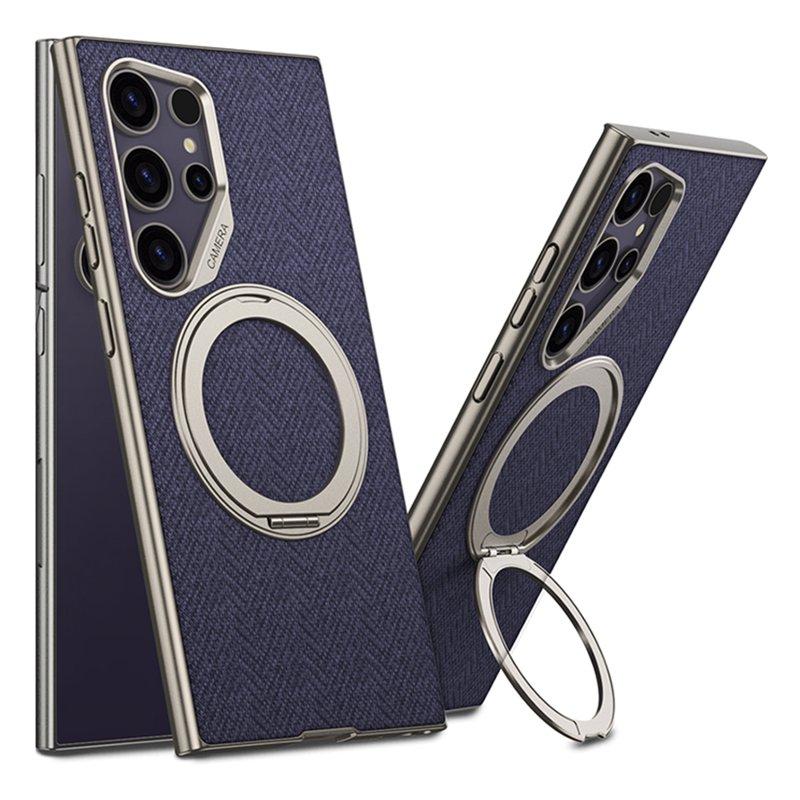 GKK Samsung Galaxy S24 Ultra Fodral - PC + TPU + Cloth - Blå