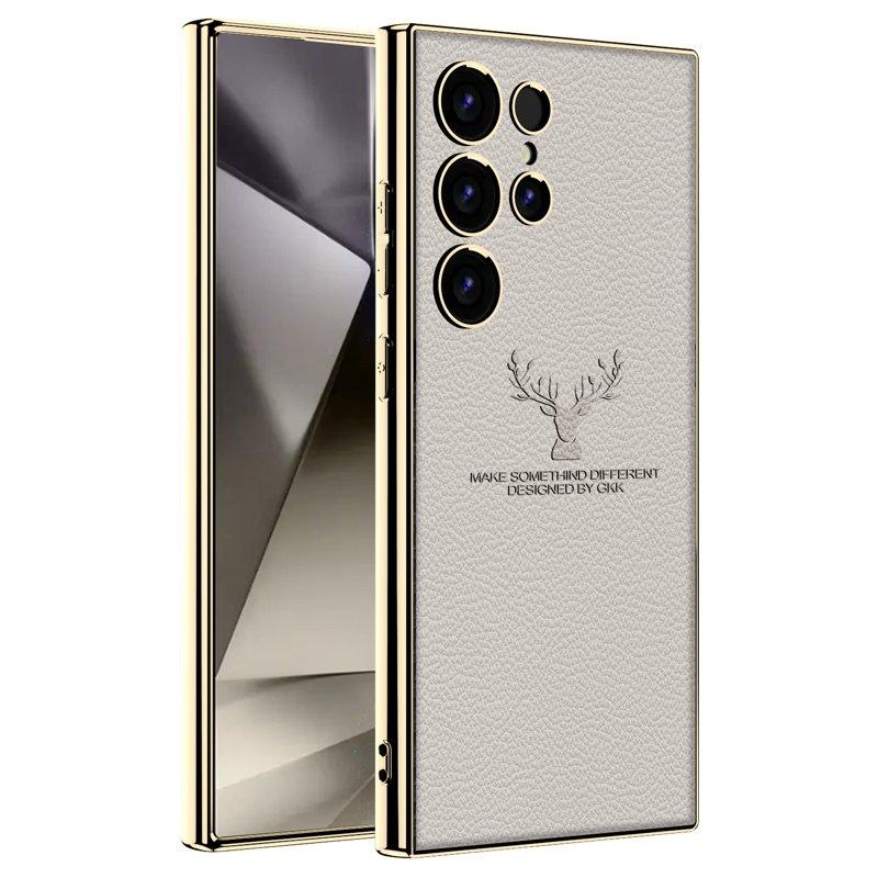 GKK Mobilskal till Samsung Galaxy S24 Ultra - TPU + PC + PU - Grå