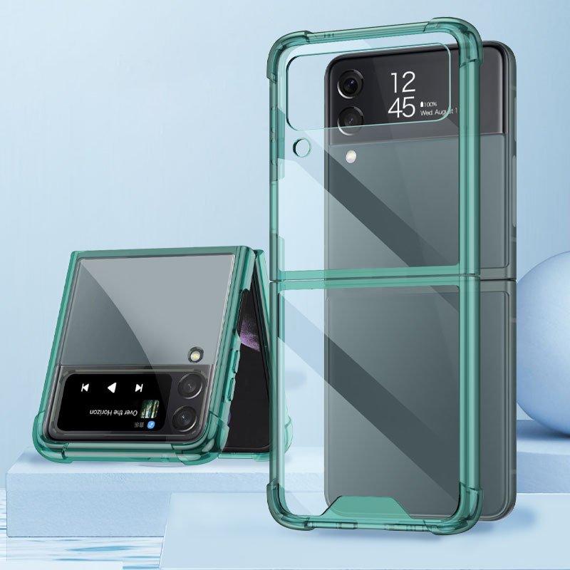 GKK Samsung Galaxy Z Flip4 Fodral TPU - Transparent Grön
