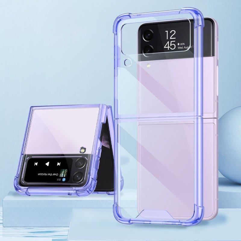 GKK Samsung Galaxy Z Flip4 Fodral TPU - Transparent - Lila