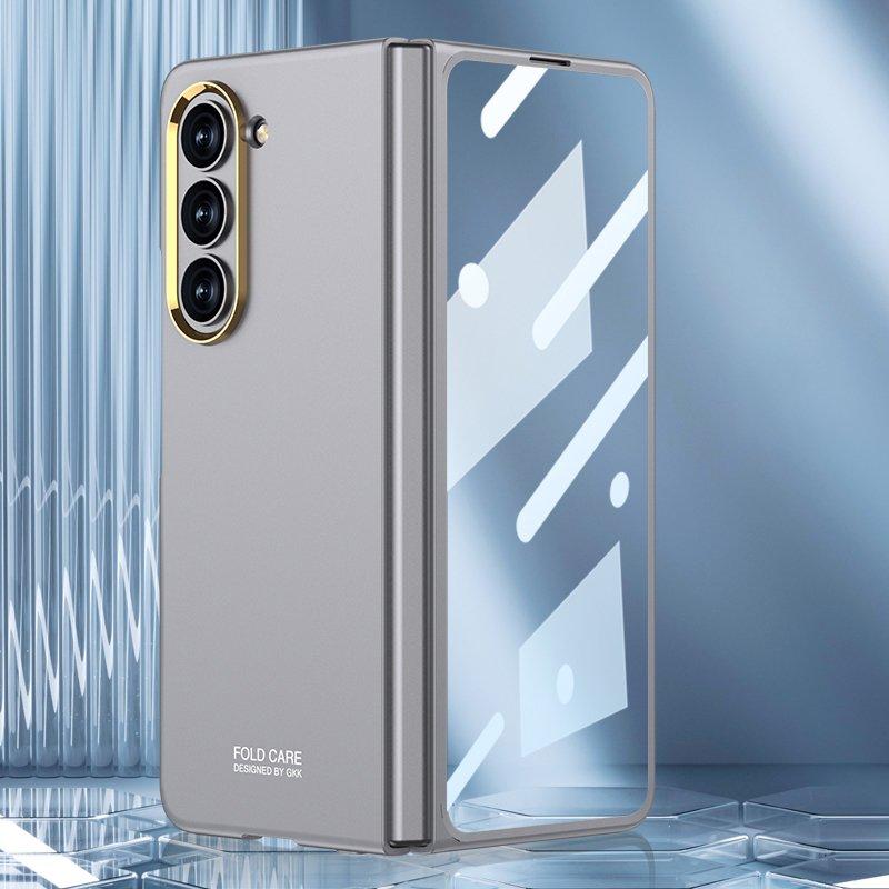 GKK Samsung Galaxy Z Fold5 Fodral - Stöttåligt PC - Grå