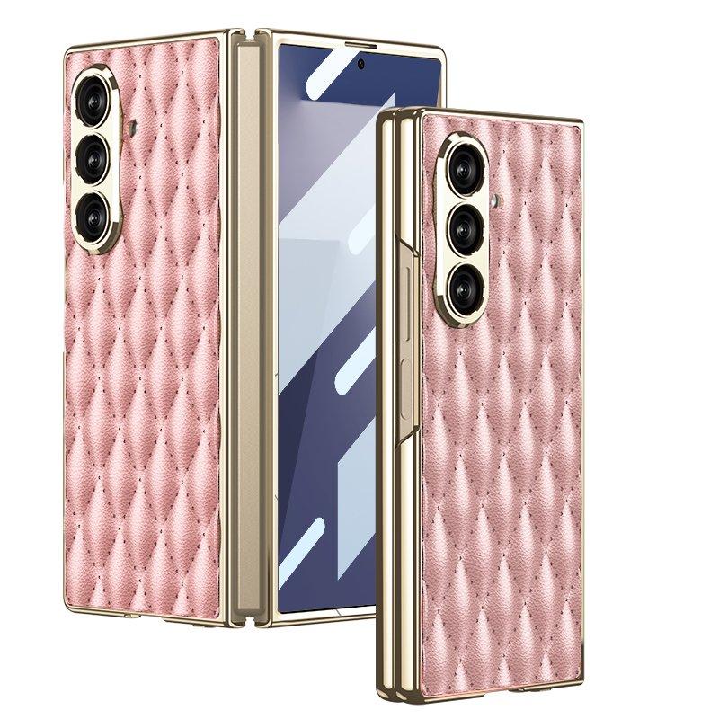 GKK Samsung Galaxy Z Fold7 Fodral - KonstLäder - Rosa