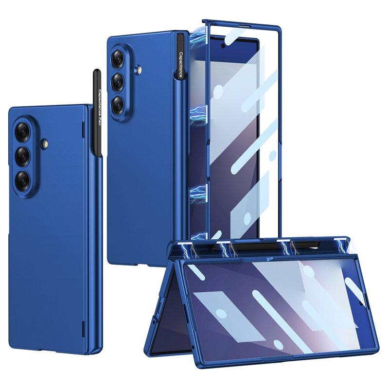 GKK Samsung Galaxy Z Fold7 Fodral - Magnetisk Hinge - PC - Blå