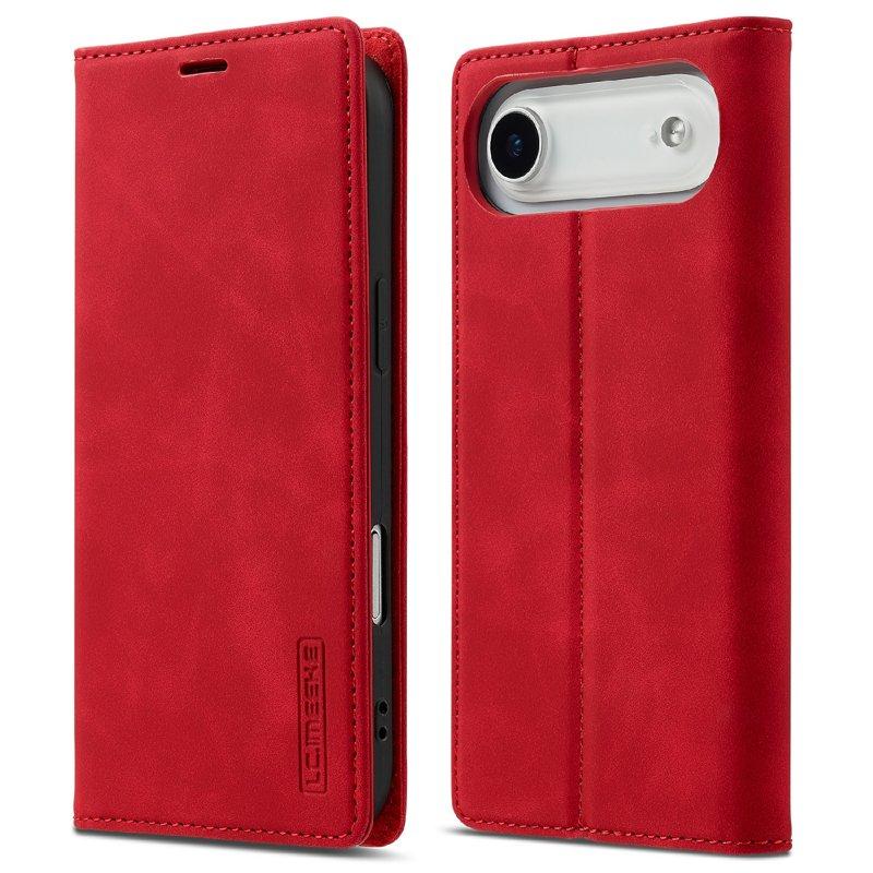 LC.IMEEKE iPhone Air Plånboksfodral Konstläder- Röd