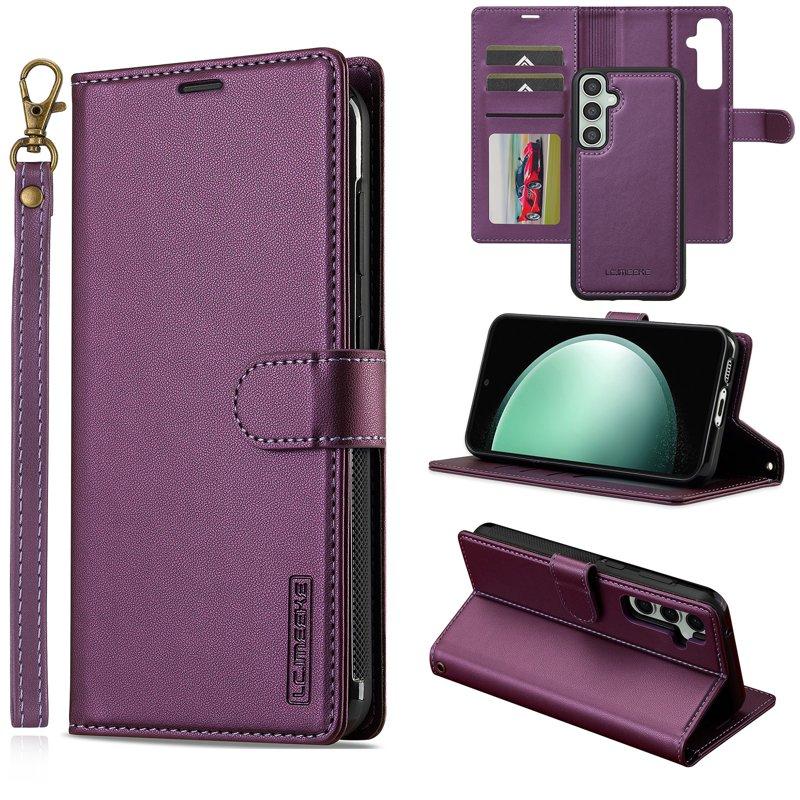 LC.IMEEKE L2 Series Samsung Galaxy A35 Plånboksfodral Konstläder - Lila
