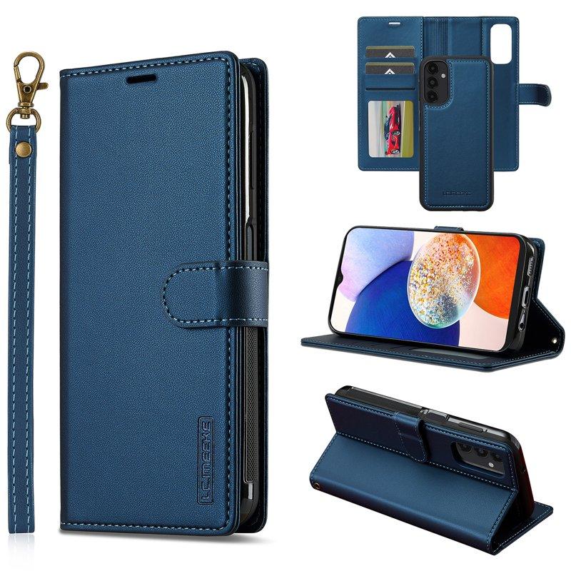 LC.IMEEKE L2 Series Samsung Galaxy A54 5G Plånboksfodral Konstläder - Blå