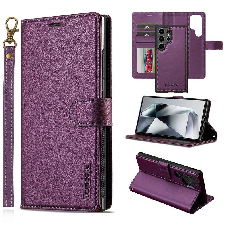 LC.IMEEKE L2 Series Samsung Galaxy S25 Ultra Plånboksfodral Konstläder - Lila