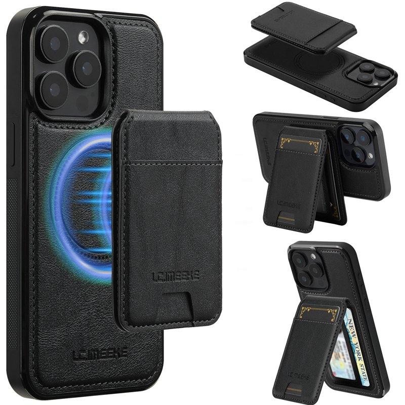 LC.IMEEKE L3 iPhone 14 Pro Fodral KonstLäder - Svart