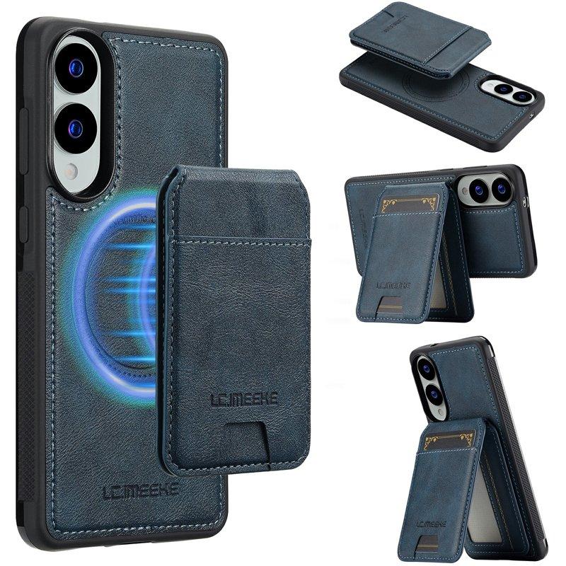 LC.IMEEKE L3 Samsung Galaxy S25 Edge Fodral KonstLäder - Blå