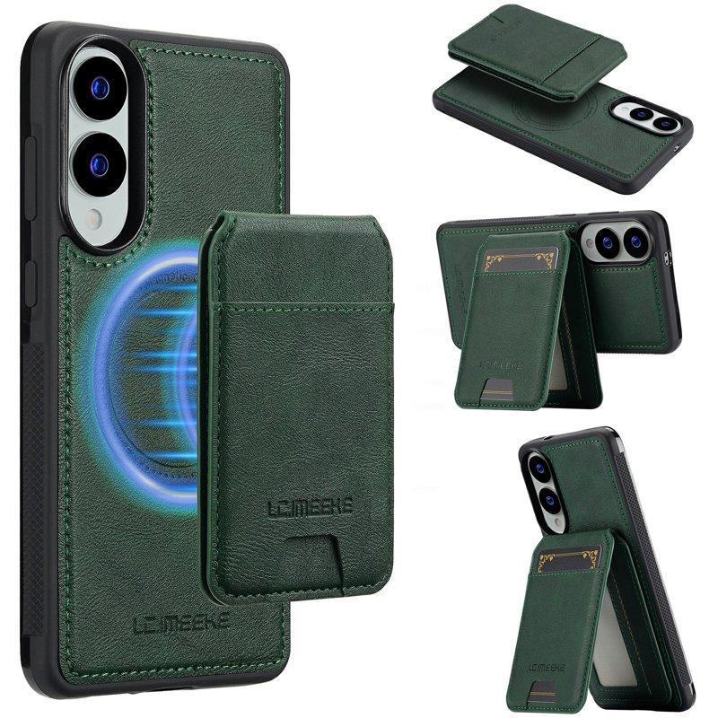 LC.IMEEKE L3 Samsung Galaxy S25 Edge Fodral KonstLäder - Grön