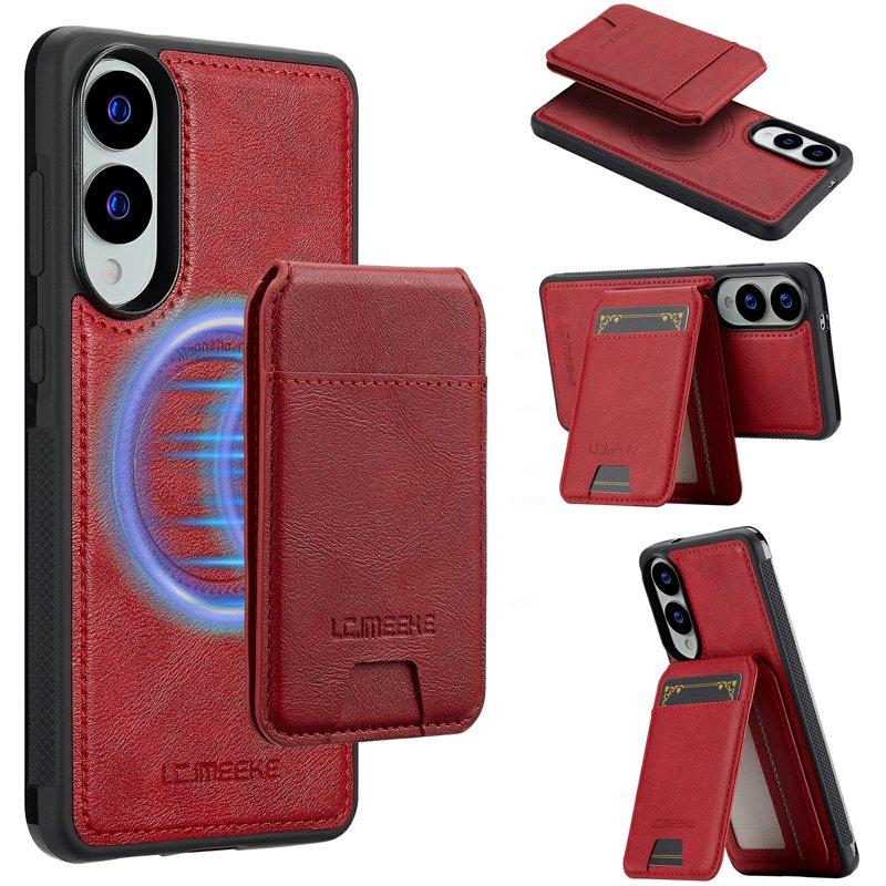 LC.IMEEKE L3 Samsung Galaxy S25 Edge Fodral KonstLäder - Röd